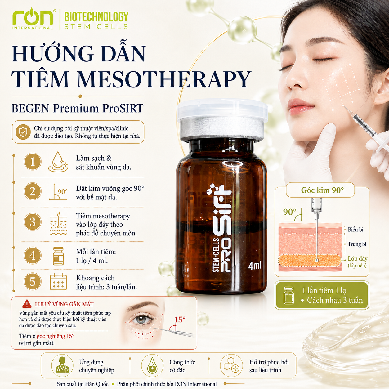 PROSIRT/ Tế Bào Gốc Điều Trị Sắc Tố, Trẻ Hóa, Trắng Da, Căng Bóng 4ml/lọ
