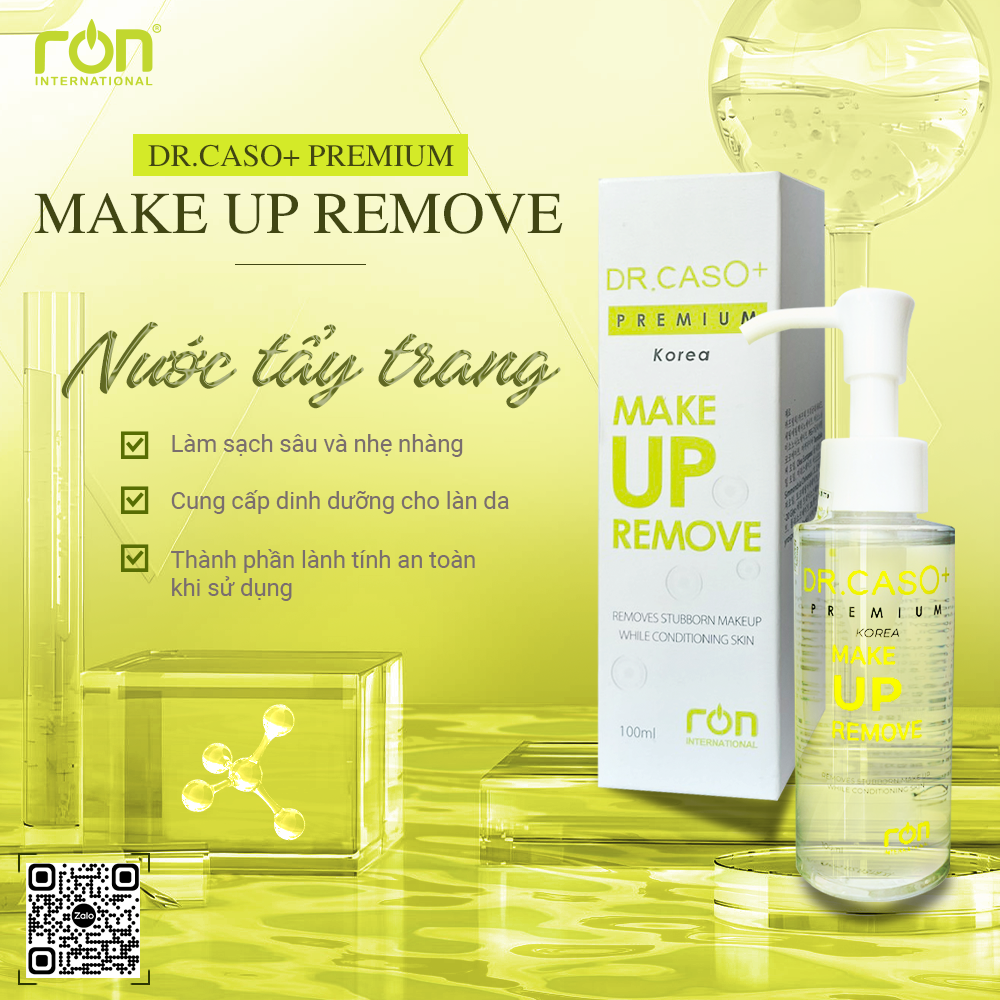 Dầu Tẩy trang (Make up remove Oil) dưỡng ẩm / Dr.Caso+ Premium Make up remove 100ml