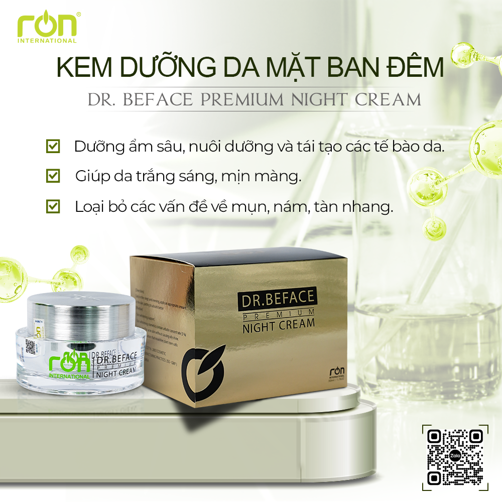 Kem Dưỡng Trắng Da Mặt Chuyên Sâu Ban Đêm Dr. BeFace Premium Night Cream
