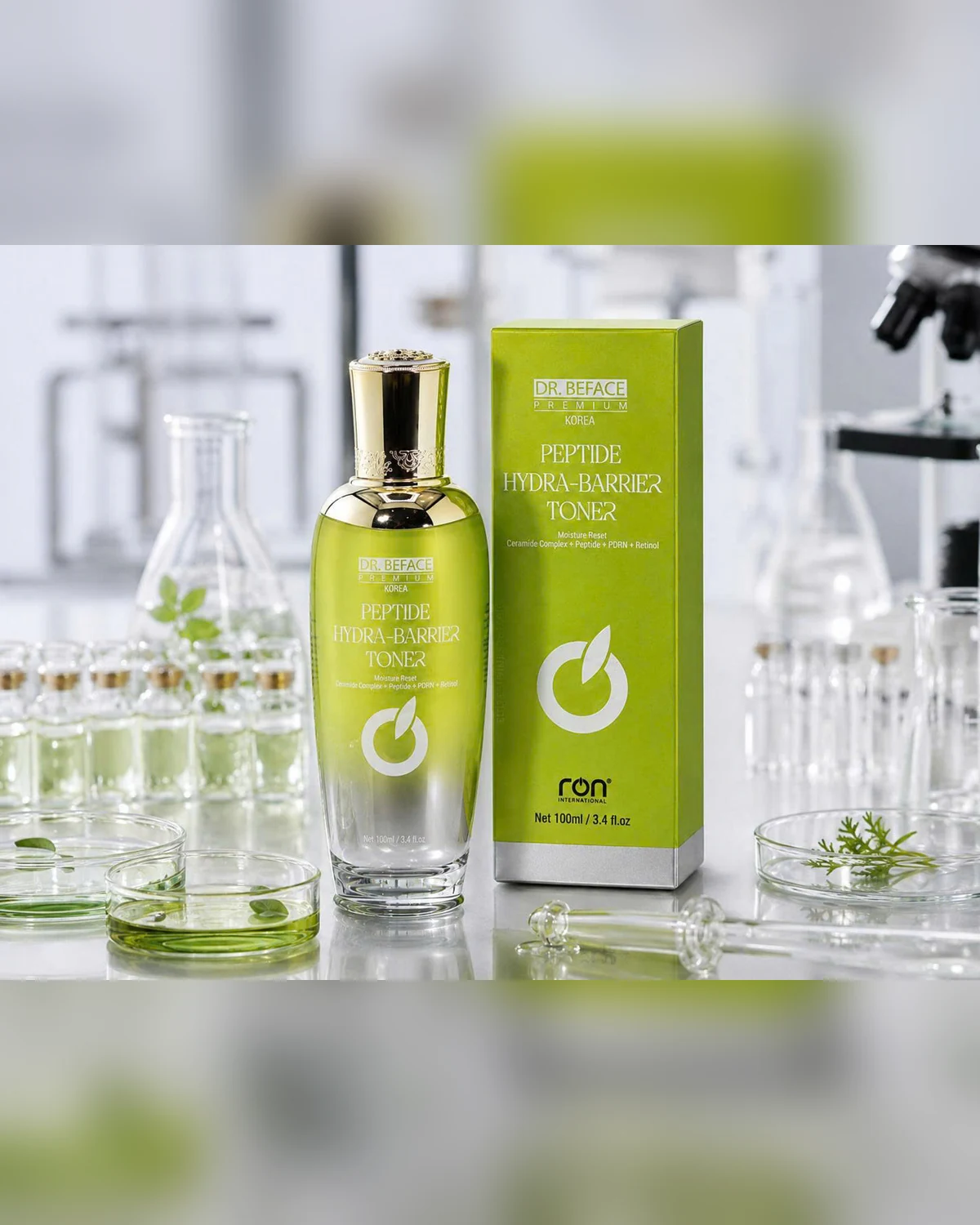 Bottle and box — DR.BEFACE PREMIUM PEPTIDE HYDRA-BARRIER TONER