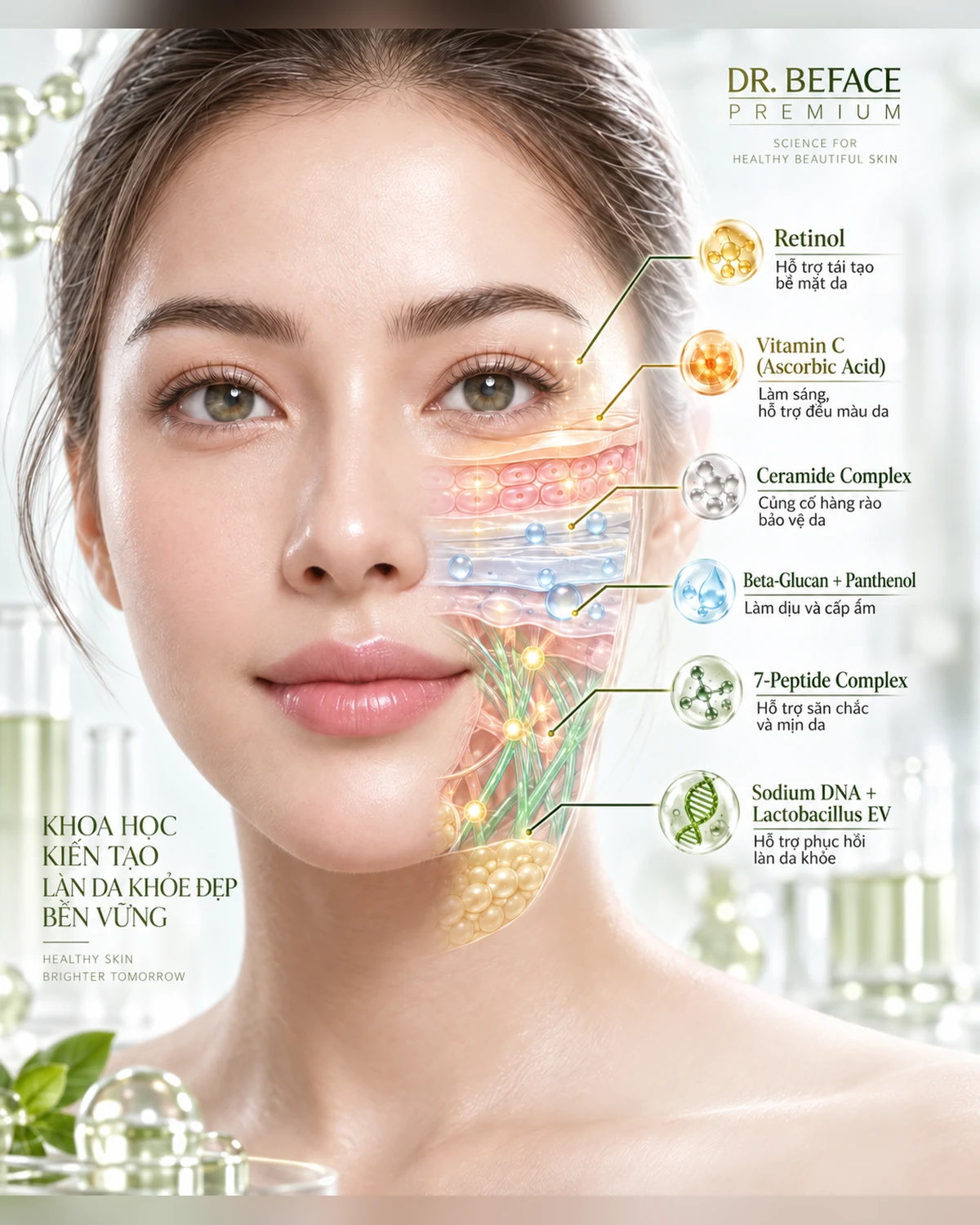 Skin model with key actives — PEPTIDE HYDRA-BARRIER TONER