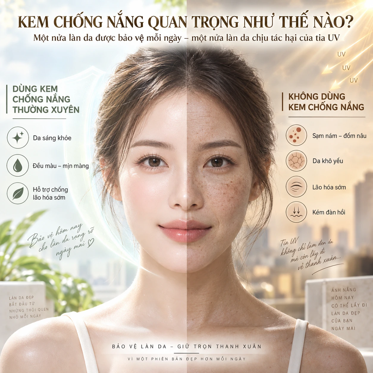 Tầm quan trọng của việc sử dụng kem chống nắng