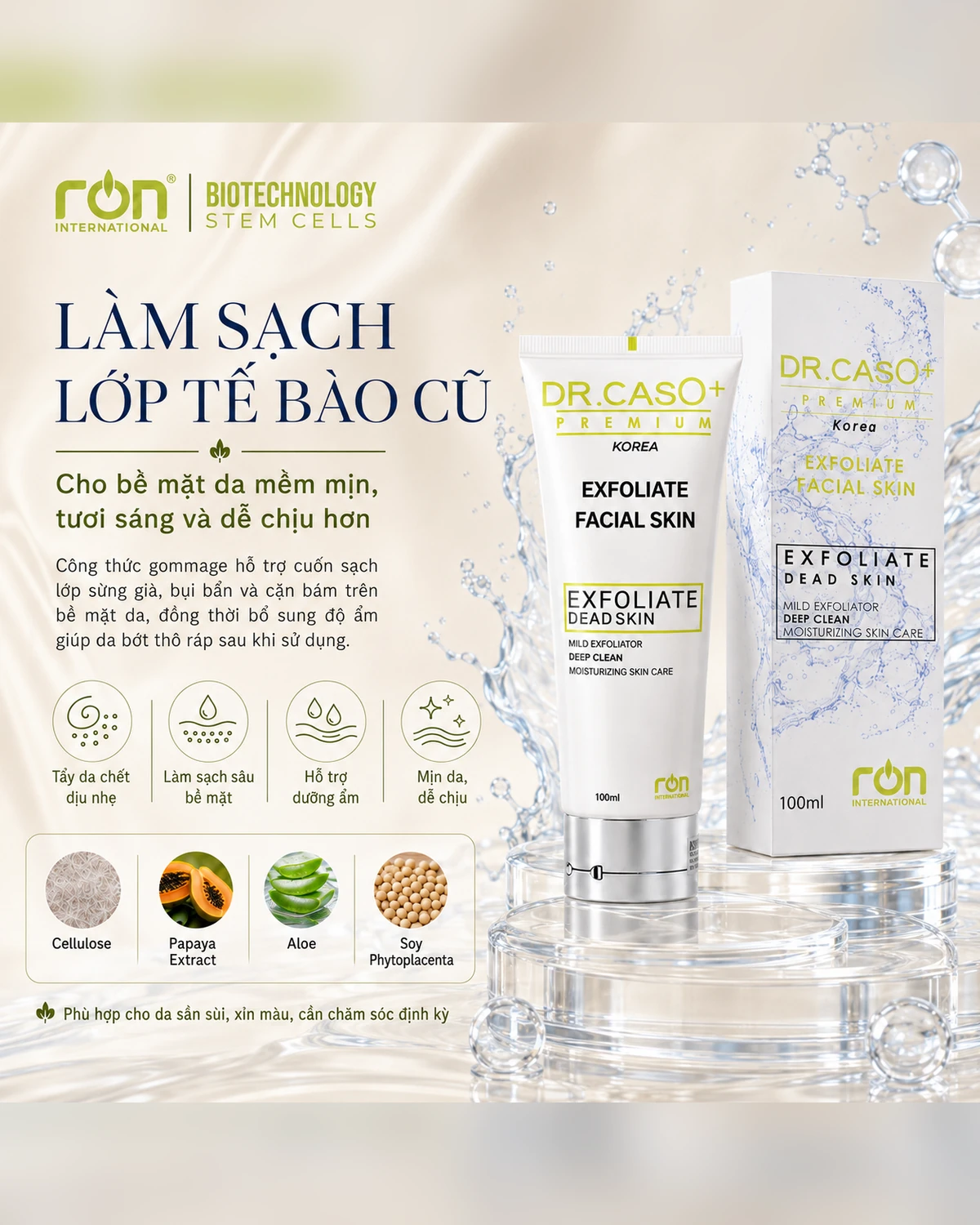 DR.CASO+ PREMIUM EXFOLIATE FACIAL SKIN — tổng quan sản phẩm