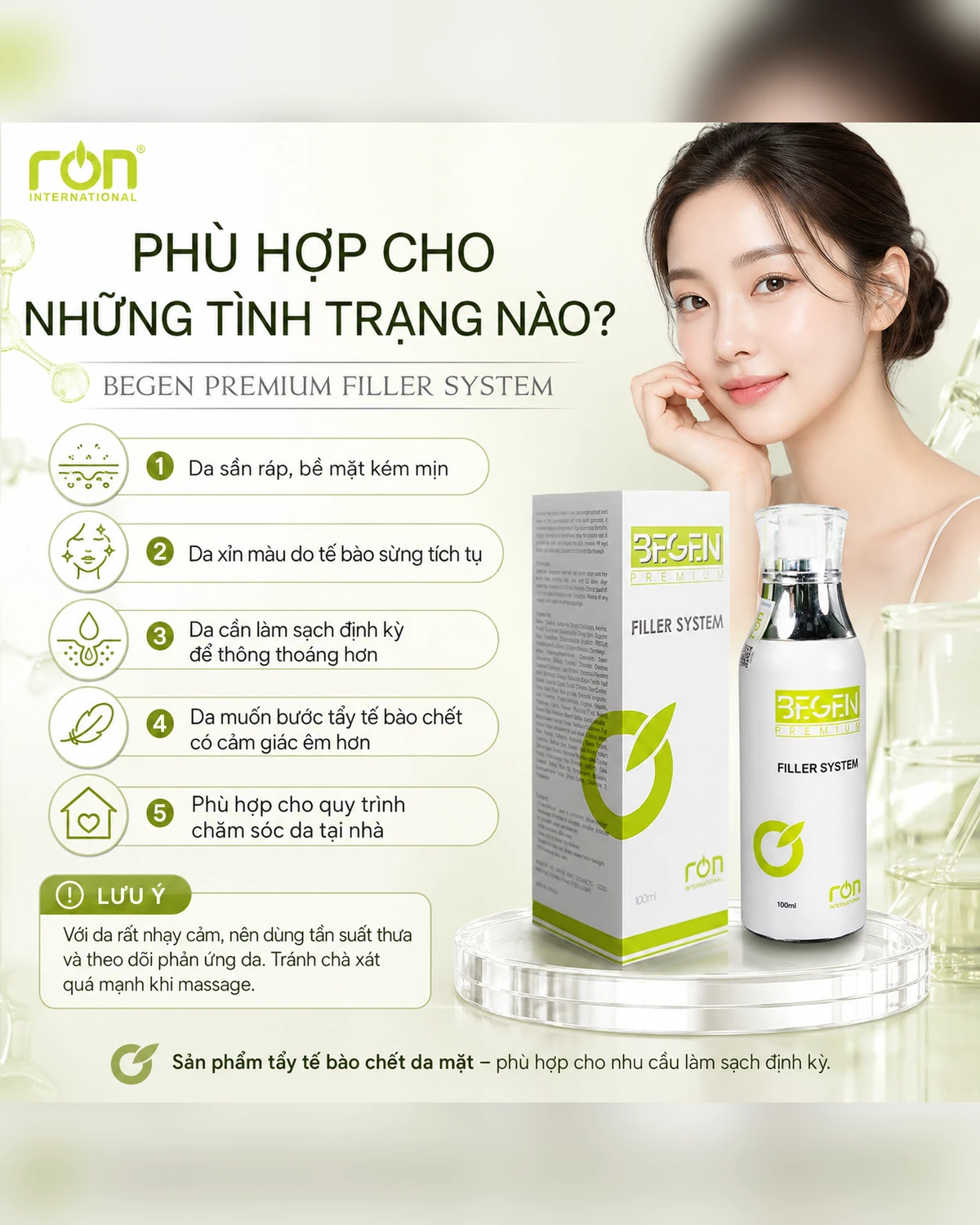 Những tình trạng da phù hợp với BEGEN PREMIUM FILLER SYSTEM