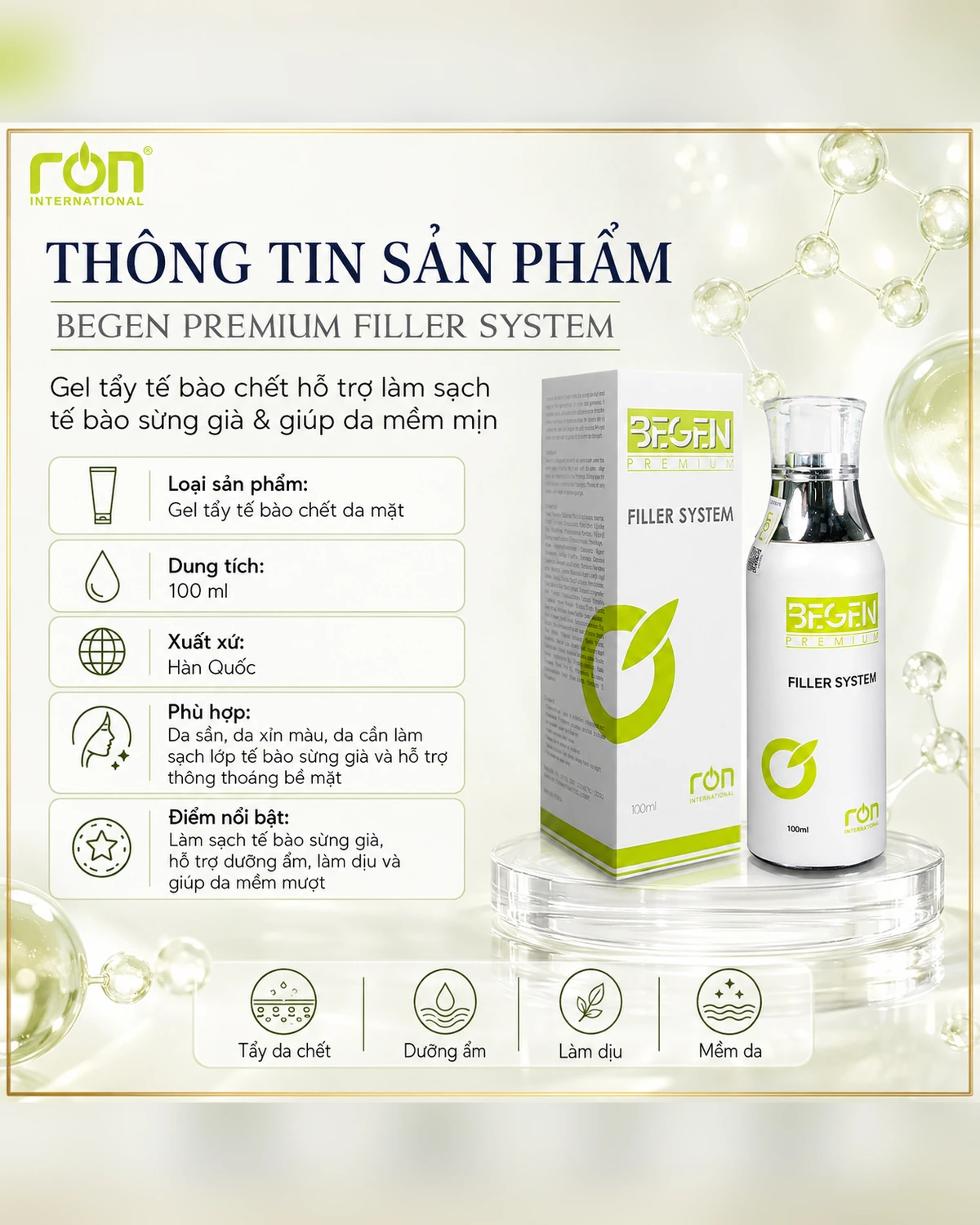 Thông tin sản phẩm BEGEN PREMIUM FILLER SYSTEM