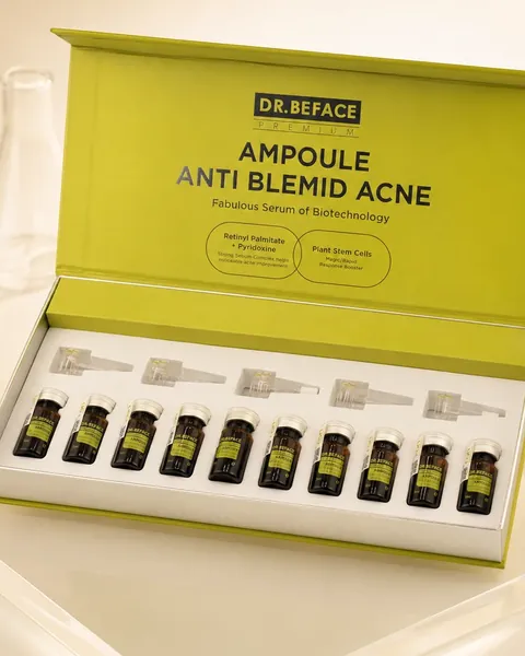 Hộp ampoule DR.BEFACE PREMIUM® ANTI BLEMID ACNE 5 ml × 10 lọ