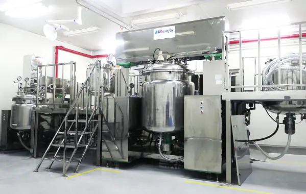 Hệ thống phối trộn và sản xuất mỹ phẩm tại Hàn Quốc