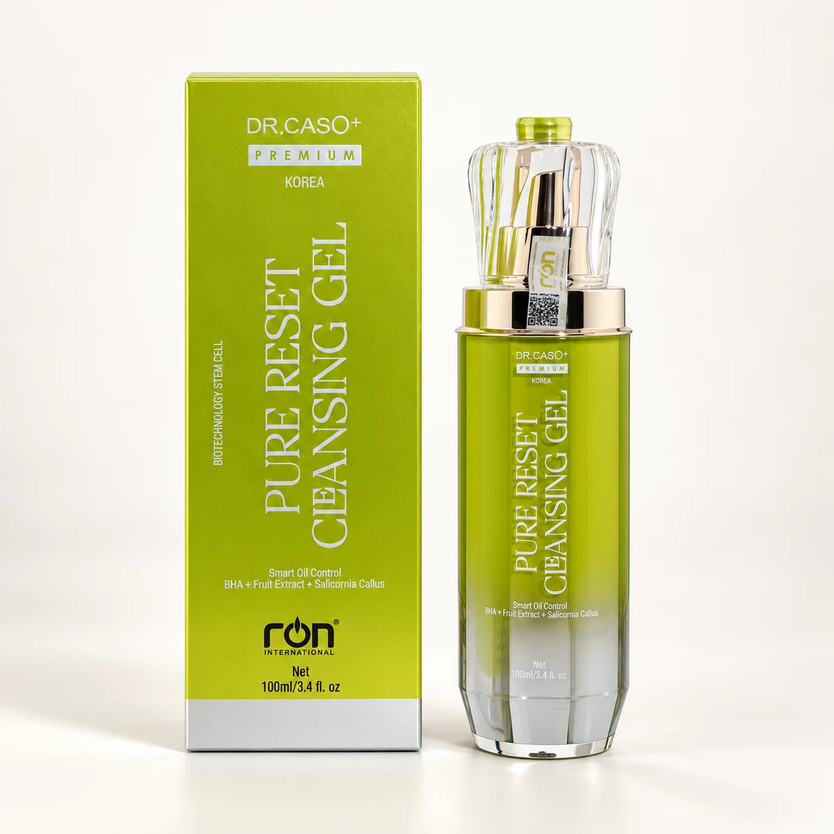 Gel rửa mặt DR.CASO+ 100 ml — chai và hộp