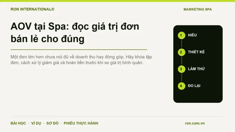 AOV tại Spa: đọc giá trị đơn bán lẻ cho đúng