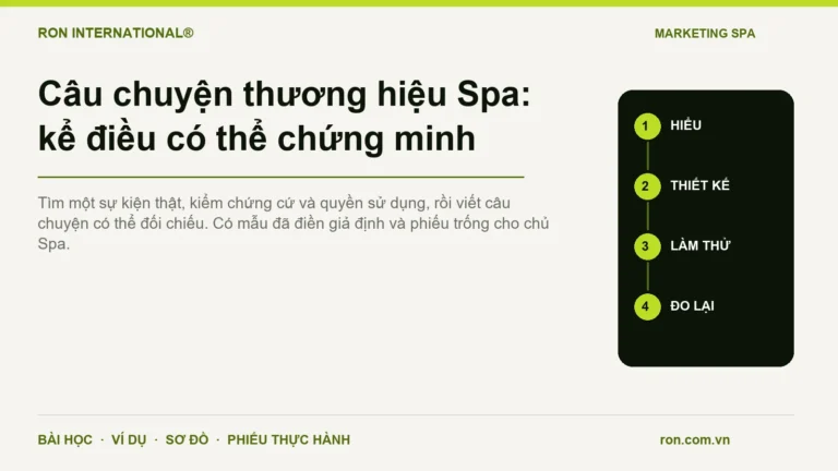 Câu chuyện thương hiệu Spa: kể điều có thể chứng minh