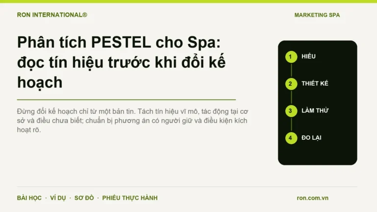 Phân tích PESTEL cho Spa: đọc tín hiệu trước khi đổi kế hoạch