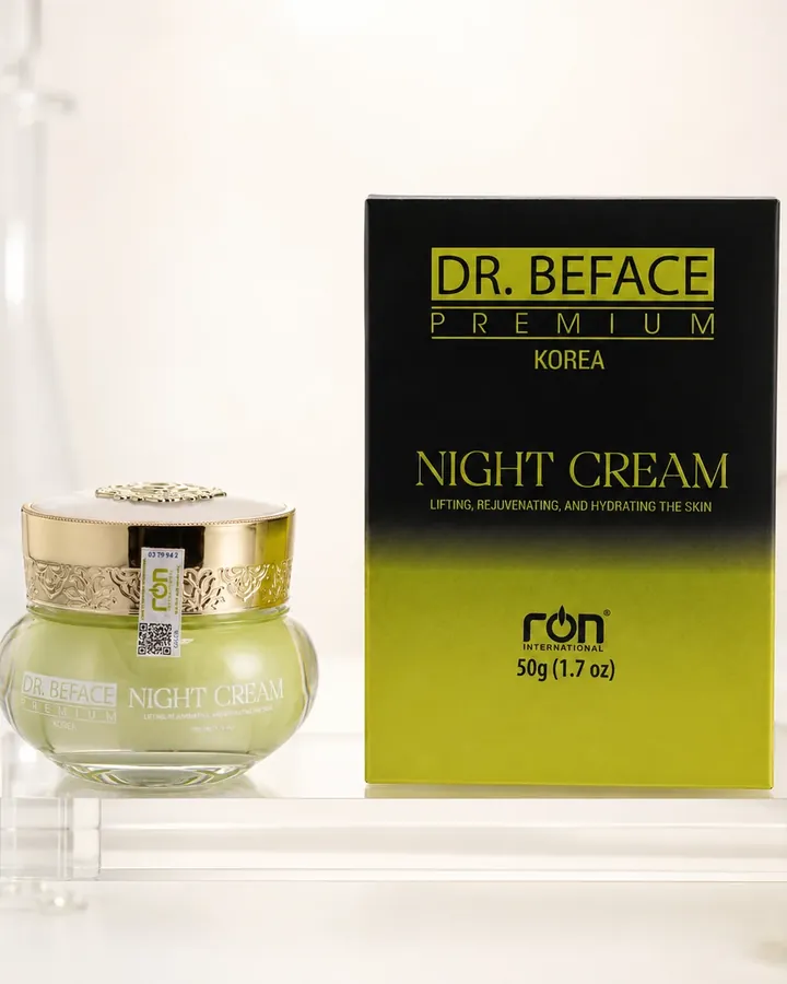 Kem dưỡng ban đêm DR.BEFACE PREMIUM® NIGHT CREAM 50 g, lọ và hộp